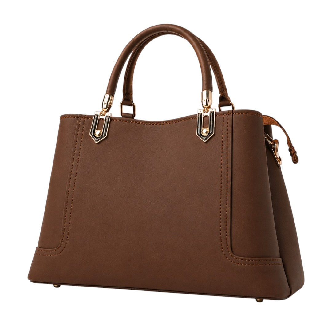 Mouluxe Classic Brown Tote Handbag