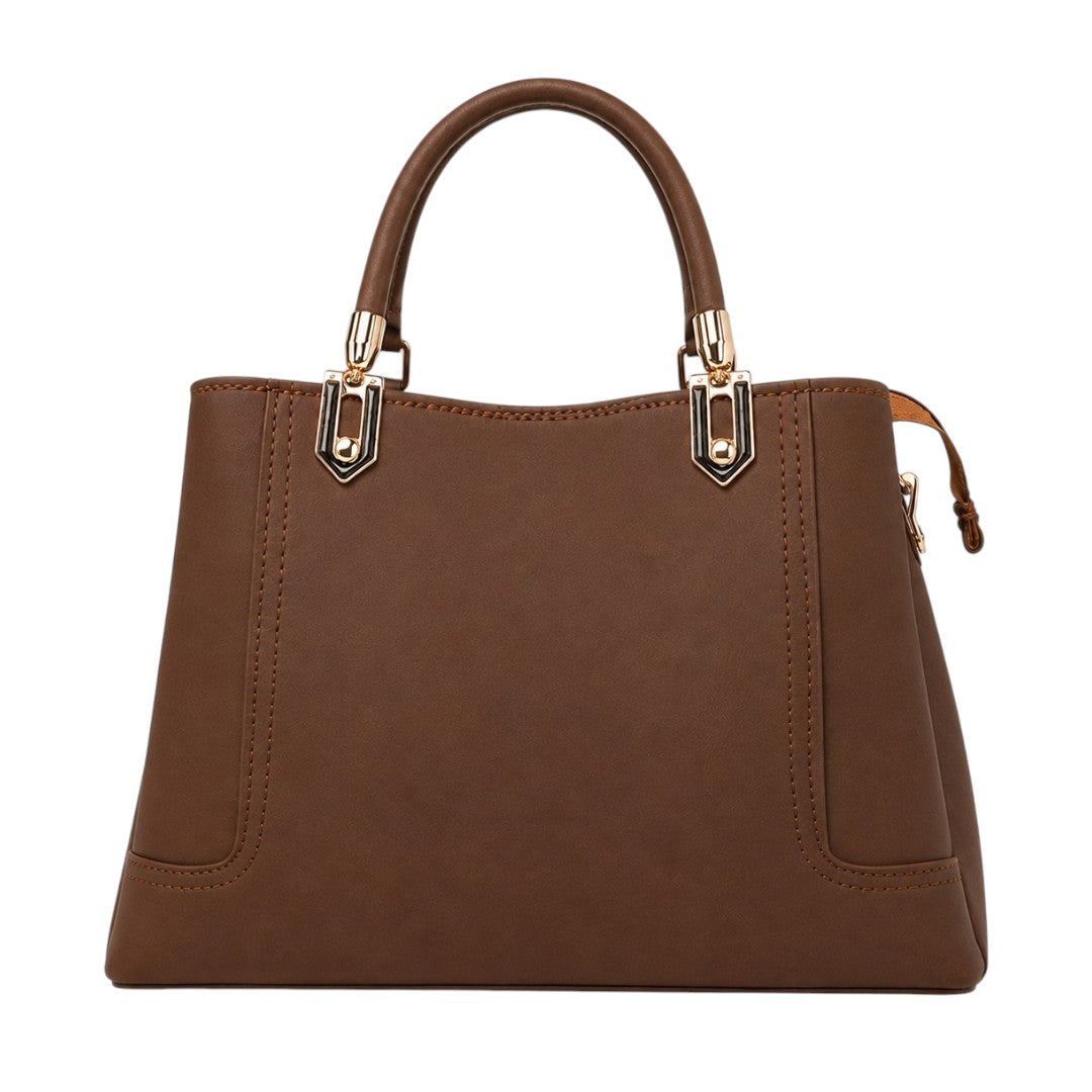 Mouluxe Classic Brown Tote Handbag