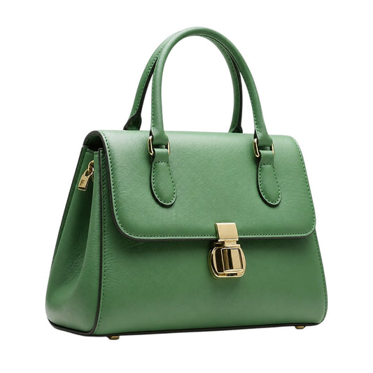 Mouluxe Elegant Green Satchel Handbag