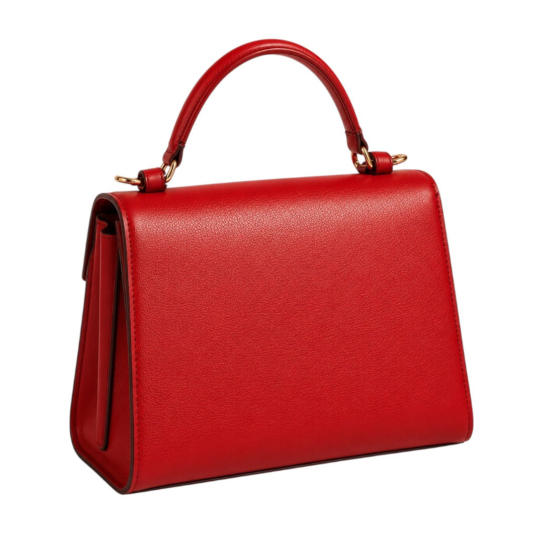 Mouluxe Elegant Red Top Handle Handbag