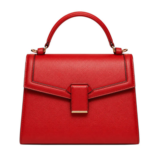 Mouluxe Elegant Red Top Handle Handbag